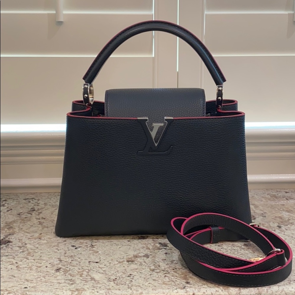 SOLD! LV Capucine PM - dark navy with pink glazing